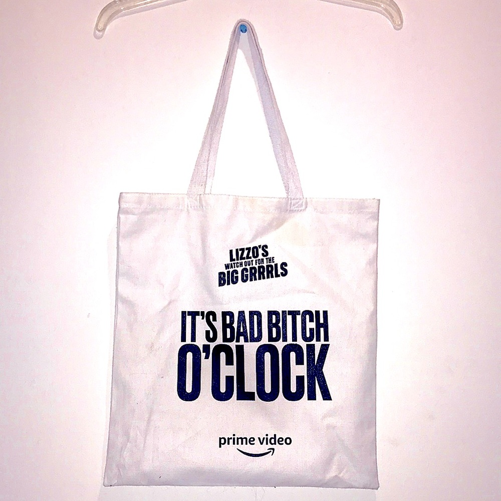 Amazon Prime Video ‘Lizzo’s Watch Out For The Bad Grrrls’ White Canvas Tote